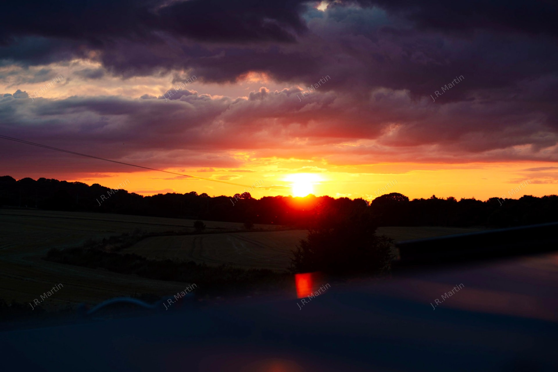 Sunset over Stanstead Abbotts, Hertfordshire