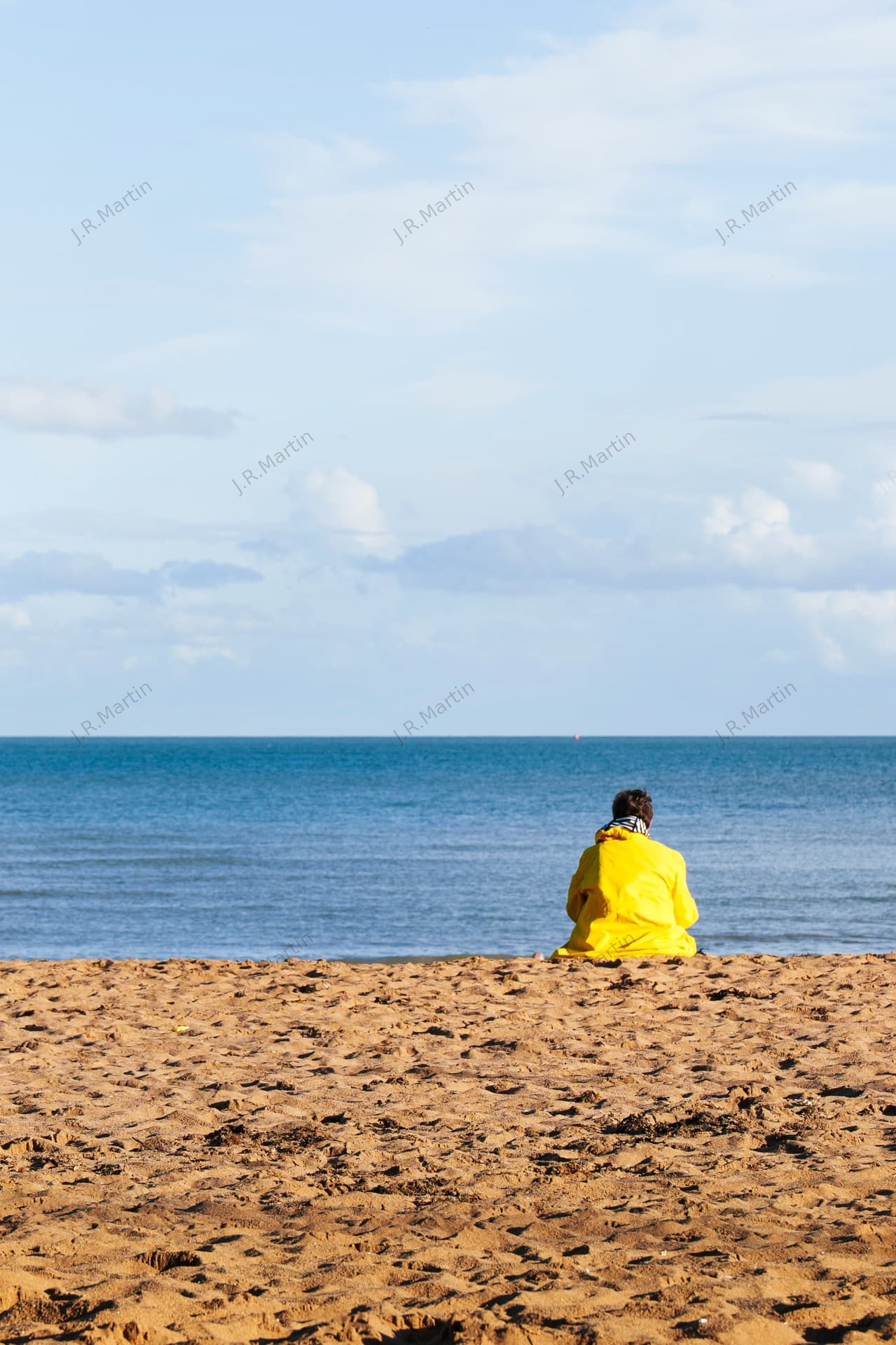 Woman on the beach at Broadstairs, Kent